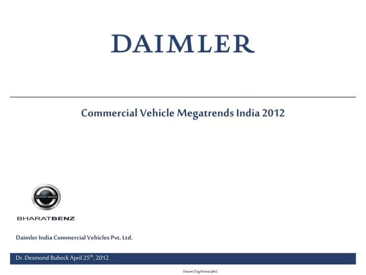 commercial vehicle megatrends india 2012