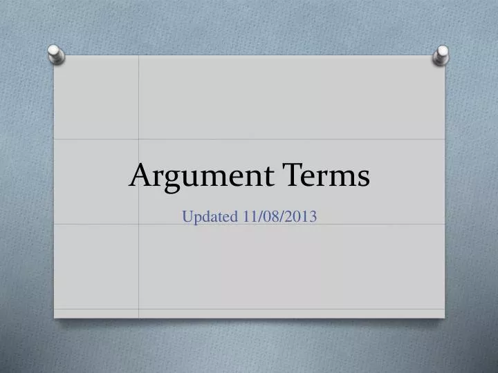 argument terms