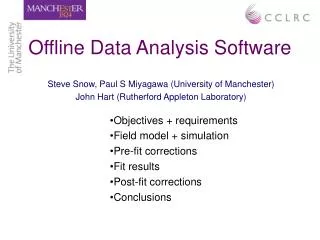 Offline Data Analysis Software