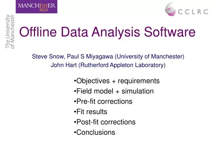 offline data analysis software