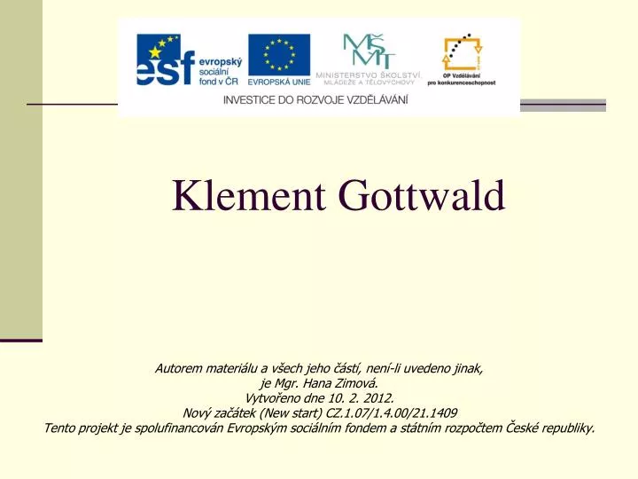 klement gottwald