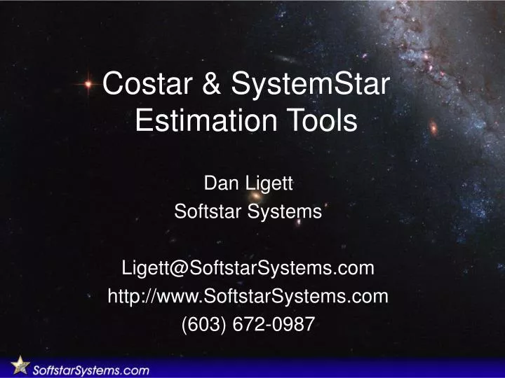 costar systemstar estimation tools