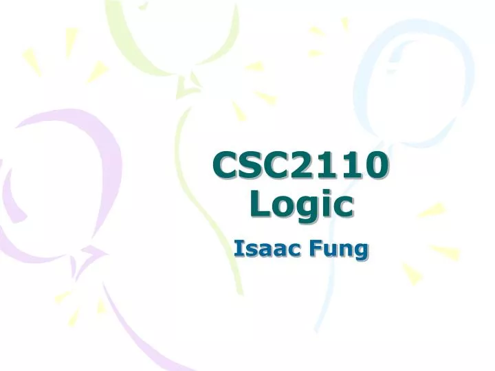csc2110 logic