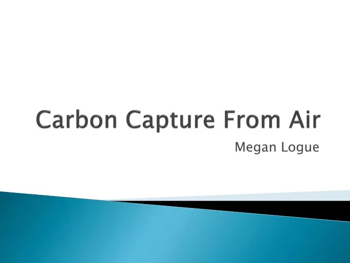 carbon capture from air