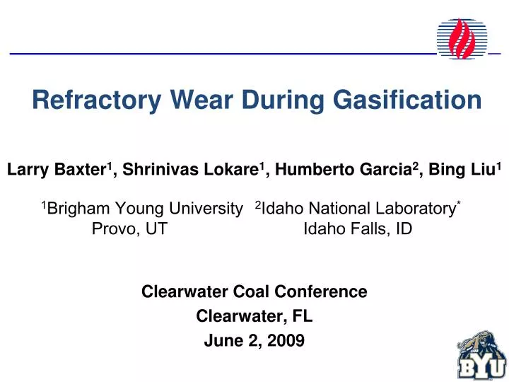 refractory wear during gasification