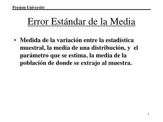 error est ndar de la media