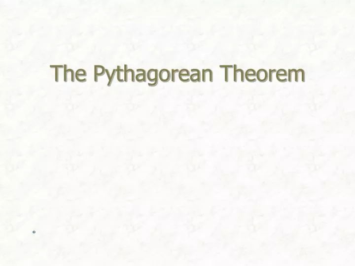 the pythagorean theorem