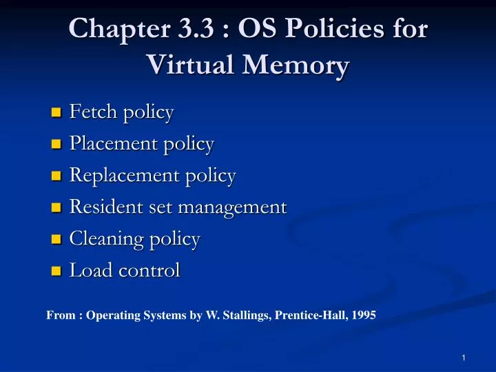 chapter 3 3 os policies for virtual memory