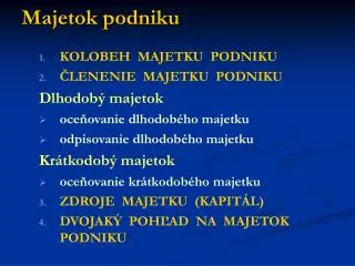 majetok podniku
