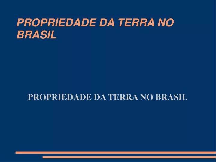 propriedade da terra no brasil