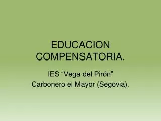 educacion compensatoria
