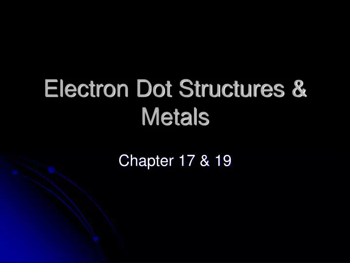 electron dot structures metals