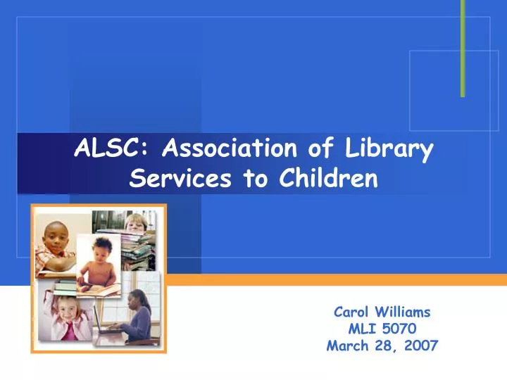 alsc association of library services to children