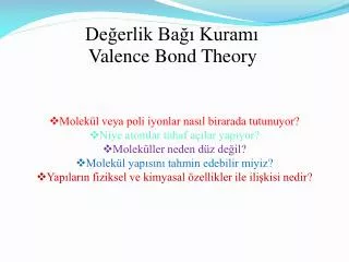 valence bond theory