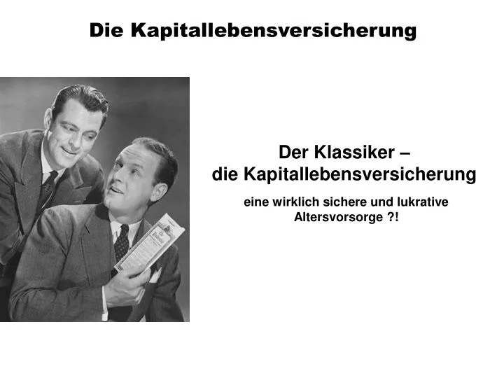 die kapitallebensversicherung