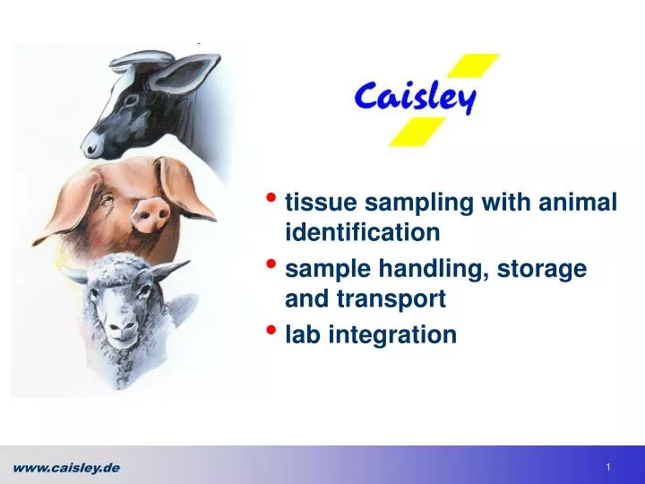 tissue sampling with animal identification sample handling storage and transport lab integration