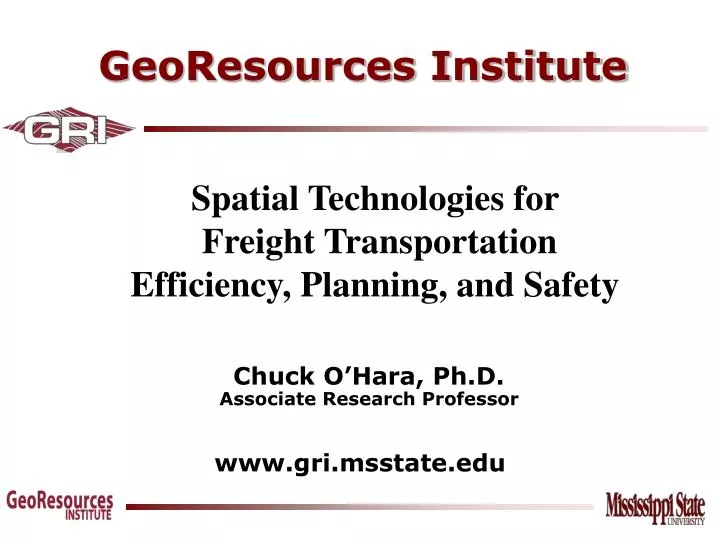 spatial technologies for freight transportation efficiency planning and safety