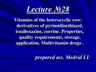 Lecture ?28