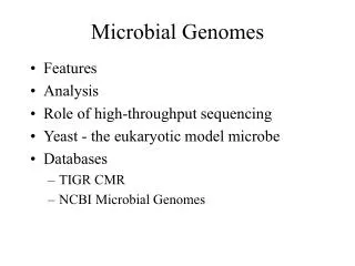 Microbial Genomes