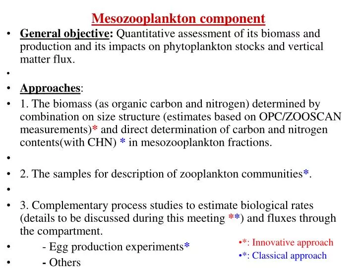 mesozooplankton component