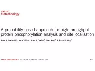 Figure 1 B) The highest scoring phospho match is enriched for matches from the target database.