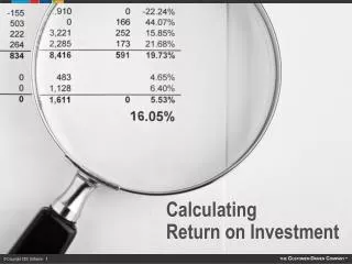 Calculating Return on Investment