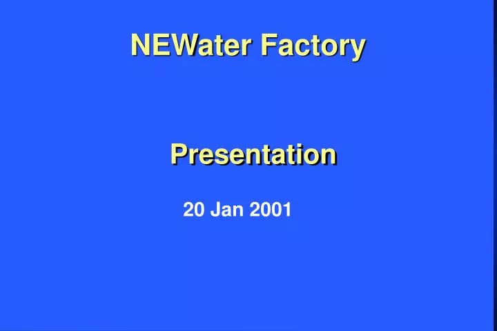 newater factory