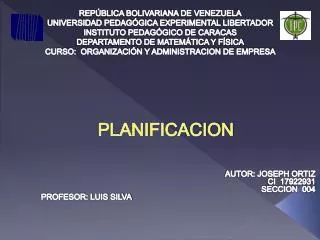 planificacion