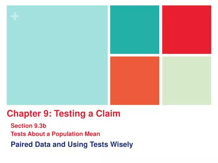 paired data and using tests wisely