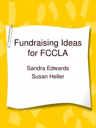 Fundraising Ideas for FCCLA