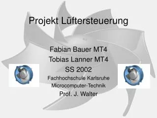 projekt l ftersteuerung