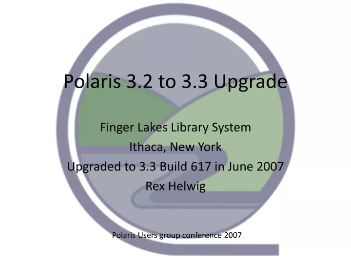 polaris 3 2 to 3 3 upgrade