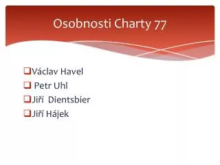 osobnosti charty 77