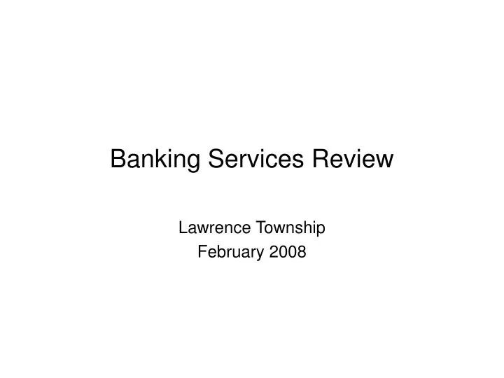 banking services review