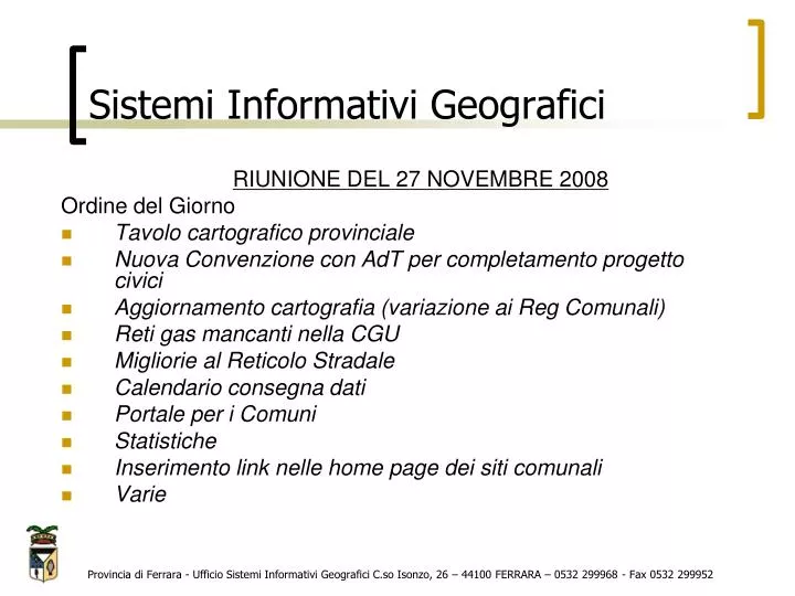 sistemi informativi geografici