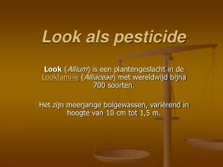 look als pesticide