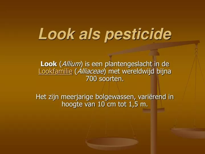 look als pesticide