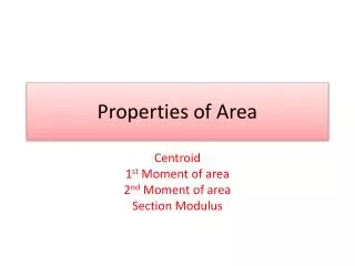 Properties of Area