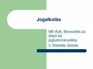 jogalkot s