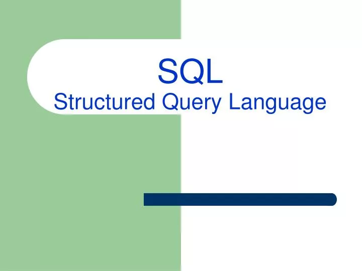 sql structured query language