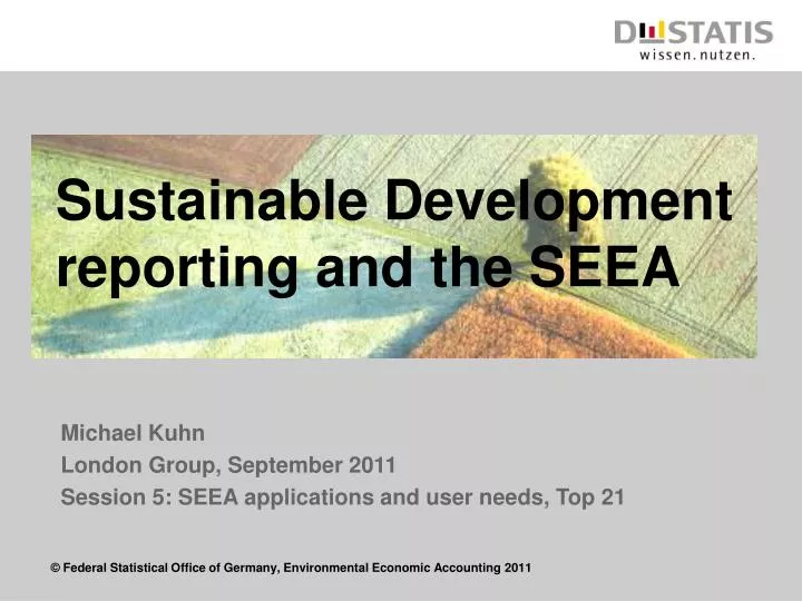 sustainable development reporting and the seea