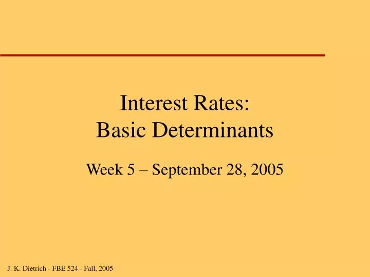 interest rates basic determinants