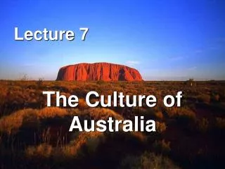 The Culture of Australia