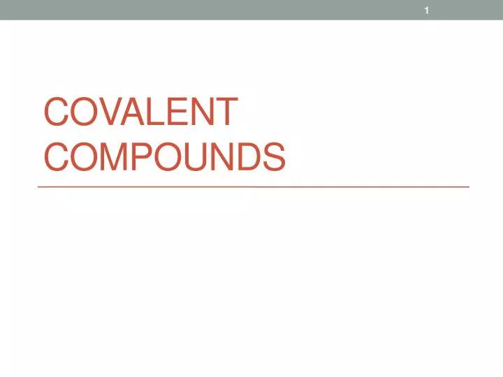 covalent compounds