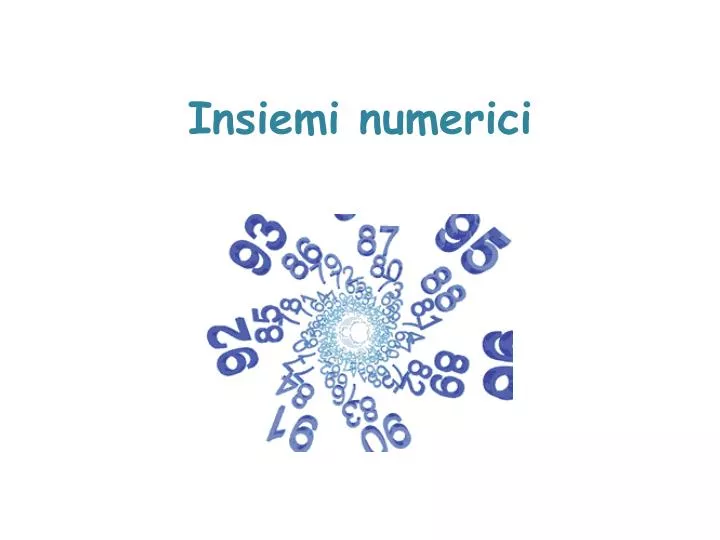 insiemi numerici