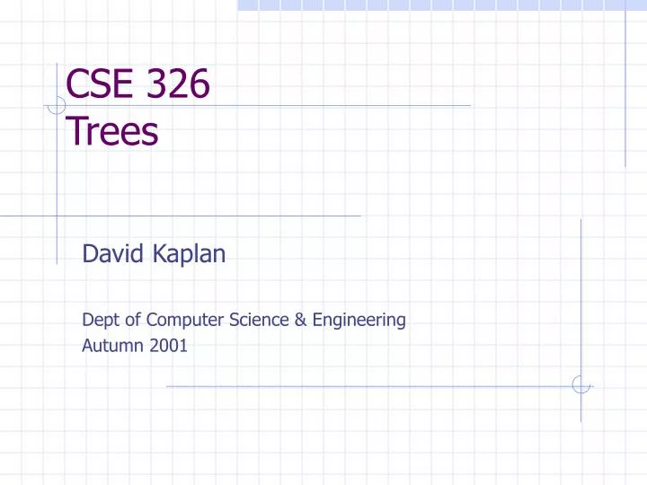 cse 326 trees