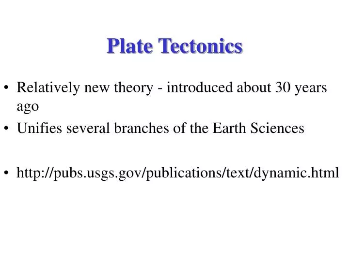 plate tectonics