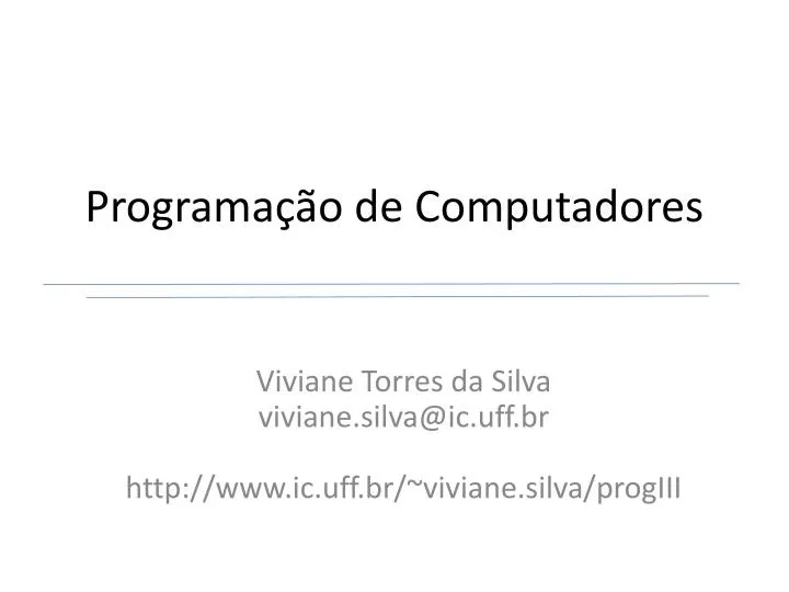 programa o de computadores