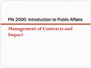 PIA PIA 2000- Introduction to Public Affairs