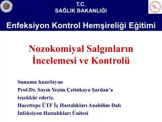 nozokomiyal salg nlar n ncelemesi ve kontrol